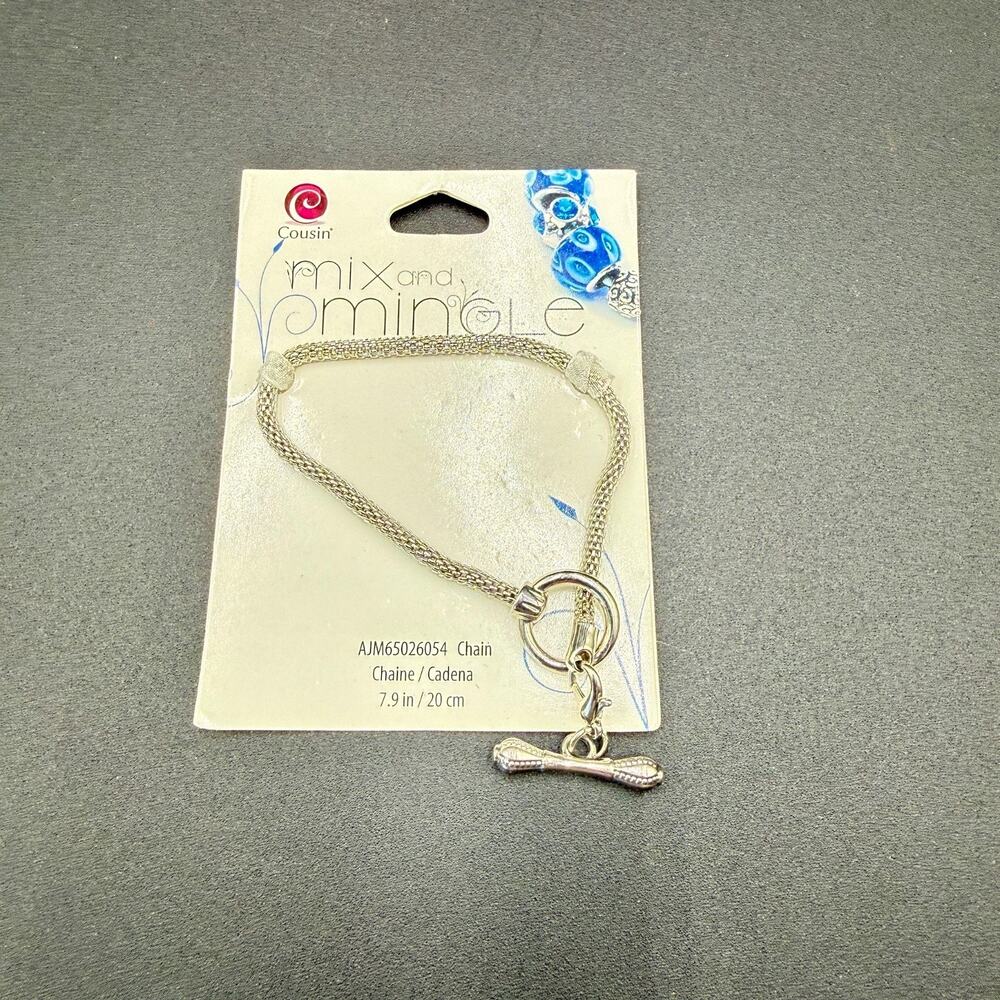 Cousin Mix & Mingle Mesh Bracelet Silver Tone 7.9" (20cm) Toggle Clasp AJM650260